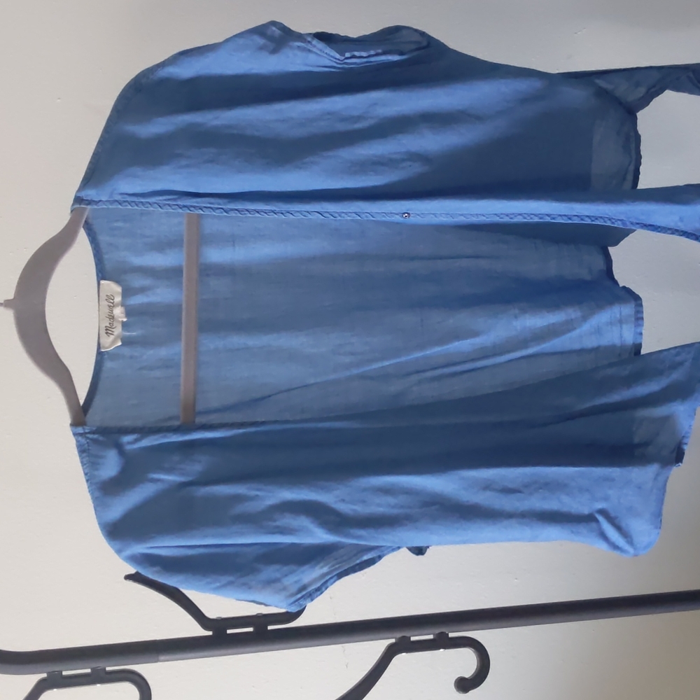 Madewell Front Tie Chambray Shirt